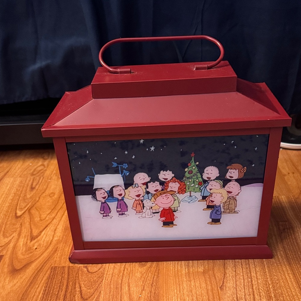 Peanuts Gang Holiday Lantern - Red